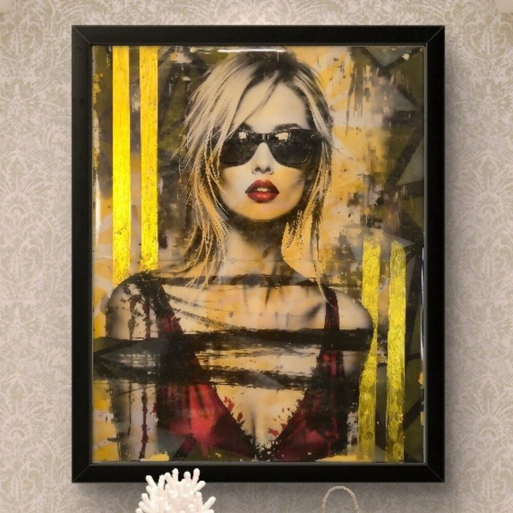 ORIGINAL Painting- Suicide Blonde- 16" X 20" by SAINT X, Modern, Abstract